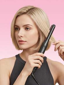 JMMO Pelurus Rambut Flat Iron dengan Steker AS, Pelurus Rambut Keramik dengan Suhu yang Dapat Diatur 150-210°C, Pelurus Anti-Luka Bakar untuk Semua Jenis Rambut, Penggunaan di Rumah dan Salon - Steker Tipe AS A (110-127V) - View 2