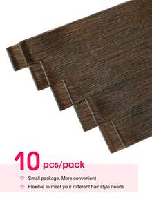 Tóc nối bằng băng dính vô hình Cuticle Remy liền mạch tiêm thủ công chất lượng chuyên nghiệp tóc người nguyên chất tóc nối bằng băng dính vô hình tóc người tự nhiên màu đen 10 chiếc 25g tóc thẳng băng dính băng dính tóc nối - S4 - Xem 5