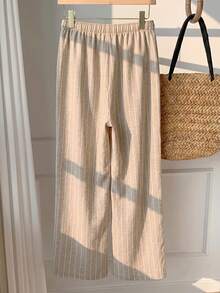 Comfortcana Pantalones casuales de cintura baja y pierna recta para mujer, pantalones a rayas, ropa de verano, uso al aire libre, casual, vacaciones, ir al trabajo, vacaciones, ropa de playa, estilo callejero, adecuado para uso diario, citas, fiestas, otoño/invierno/primavera/verano, Navidad, Año Nuevo, Acción de Gracias, fiestas, bodas, playa, ceremonia de graduación, moda, elegante, casual - Multicolor - View 2