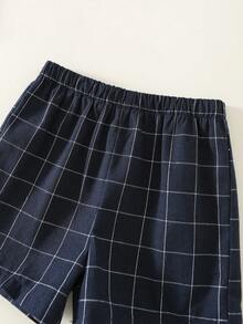 SHEIN 2件套男/女婴休闲格子背心短裤套装，适合生日派对、晚宴、演出、婚礼、迎婴派对、一周岁生日庆祝活动。 - 彩色 - 查看 9