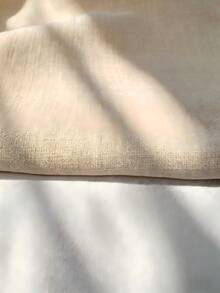 Yunfilé 女款夏季花卉刺繡V領無袖背心上衣，棉麻質感立領無袖上衣 - 杏色 - 查看 7