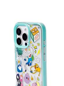 ADVENTURE TIME X SHEIN 卡通圖案青色手機殼，防摔保護 iPhone13-17 手機殼 - 彩色 - 查看 4