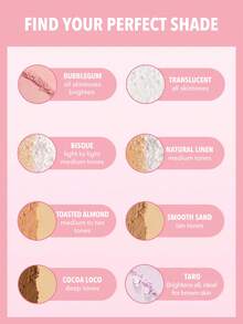 SHEGLAM Duo De Polvos Fijadores Para Rostro Y Contorno De Ojos Insta-Ready: Bubblegum 2 En 1, Polvos Sueltos Iluminadores Con Control De Aceite, Color Rosa, Mate, Sin Poros, Resistente Al Agua, Polvos Compactos De Larga DuracióN, Color Rosa NavideñO Para El - Bubblegum - Ver 9