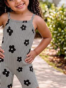 Baju Terusan Model Kamisol Bergaris untuk Anak Perempuan, Cocok untuk Aktivitas Sehari-hari di Musim Panas - MultiWarna - View 4