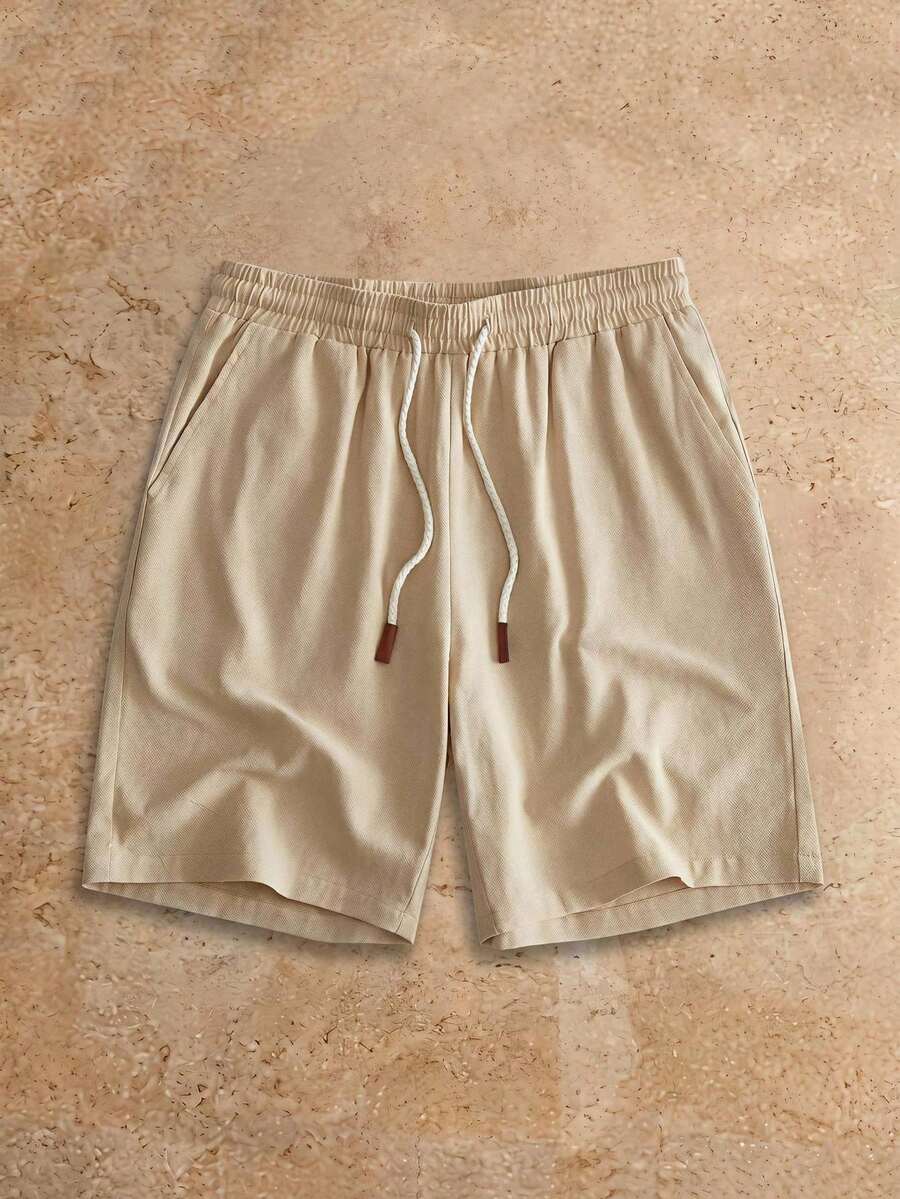 HIMLAND Men's Casual Solid Color Long Pants, Summer - Khaki - View 1