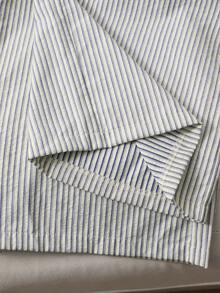 SHEIN PETITE Celana Panjang Putih Kasual, Sederhana, Serbaguna, dengan Pinggang Elastis dan Tali Serut, Cocok untuk Kantor, Santai di Rumah, Musim Panas, Wanita Bertubuh Mungil - Biru - View 4