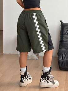 Coolane 女款與男款夏季街頭風遊戲日運動狂歡節服裝圖案透氣網眼運動短褲 - 彩色 - 查看 2