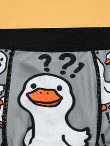 Notgurli Celana Dalam Boxer Pria Motif Kartun Bebek untuk Musim Dingin, Lucu dan Menggemaskan - MultiWarna - View 5