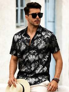 VENTUSAIL 男士印花短袖休閒襯衫 - 彩色 - 查看 6