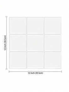 20/10 Stücke quadratische Gitter selbstklebende Mosaikfliesen Aufkleber, Vinyl Wandaufkleber für Küche, Badezimmer, Wohnzimmer, Heimdekoration Aufkleber für Feiertage & Geschenke - Mehrfarbig - Übersicht 4