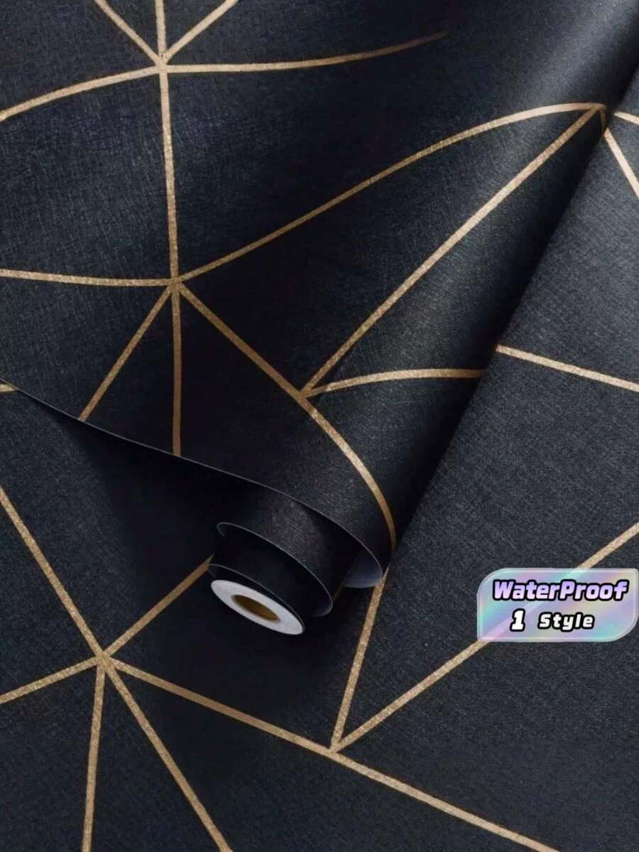 1 Roll Thick Peel And Stick Wallpaper Waterproof Self-Adhesive Removable Wall Sticker Modern Simple Home Decor For Living Room Bedroom Bathroom Kitchen Office Dorm Store Furniture Update. - multicolor - View 1