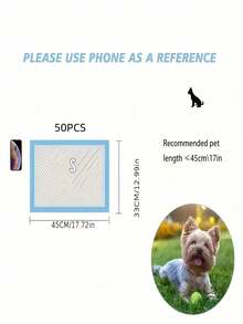 1SET 100PCS Dog Training Pads - Leak Proof Absorbent Disposable Pet Pee Pads Multi Sizes For Puppies Cats Small Animals Bedroom Lab Use Hygienic Waste Management - Blue - View 11