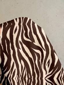 Soleia Set Baju Renang Wanita Motif Zebra Vintage, Cocok untuk Jalan-jalan, Liburan Pantai, Gaya Chic, Pesta Kapal Pesiar, Baju Renang Liburan untuk Wanita - MultiWarna - View 3
