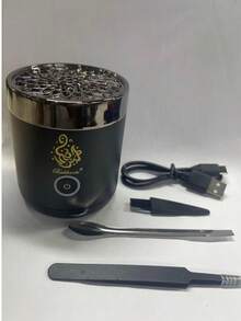 Portable Mini Electric Incense Burner Bakhoor Luxury Incense Burner In Car Gifts Birthday Graduation - black - View 9