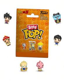 1個 龍珠Z Funko Bitty Pop 神秘迷你公仔盲袋，1個隨機乙烯基角色收藏品，悟空 貝吉塔 布歐 動漫模型，桌面書架展示裝飾，派對桌飾 - 彩色 - 查看 3