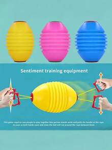 MINKOJA 1pc Sliding Shuttle Ball Toy Vibrant High Contrast Colors Cooperating Game Interactive Pulling Speed Ball For Motor Skills Play Dynamic Outdoor Lawn Game Toy For Children Toddler - Multicolor - View 2