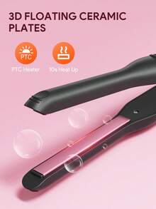 JMMO Pelurus Rambut Flat Iron dengan Steker AS, Pelurus Rambut Keramik dengan Suhu yang Dapat Diatur 150-210°C, Pelurus Anti-Luka Bakar untuk Semua Jenis Rambut, Penggunaan di Rumah dan Salon - Steker Tipe AS A (110-127V) - View 3