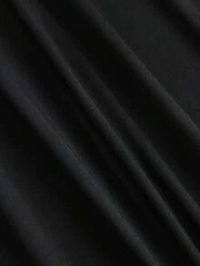 Sweetra 法式優雅通勤風領口金屬鈕扣修身上衣直筒長褲夏季女款兩件套 婚禮 教師節 辦公室 黑色 - 黑色 - 查看 4