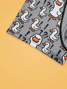 Notgurli Celana Dalam Boxer Pria Motif Kartun Bebek untuk Musim Dingin, Lucu dan Menggemaskan - MultiWarna - View 3