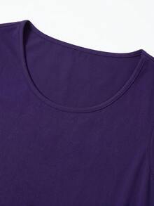 SHEIN Clasi 女款亮片派對洋裝與合身短版中袖外套 2 件組 - 紫色 - 查看 6