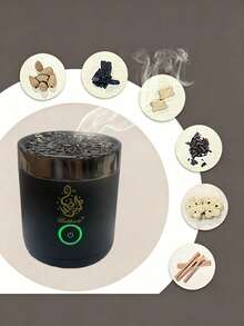 Portable Mini Electric Incense Burner Bakhoor Luxury Incense Burner In Car Gifts Birthday Graduation - black - View 2