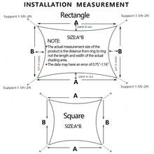 1pc Waterproof Sun Shade Sail, Outdoor Canopy, Garden Sunshade Cloth, Rectangular Shape, Suitable For Balcony, Yard, Parking Lot, Swimming Pool - 1pc shade cloth - View 5