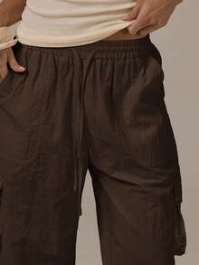 MUSERA Cargo Tie Waist Capri Pants Spring Summer Cute Cosy Cottage Core Spring Dew Casual - Chocolate Brown - View 5