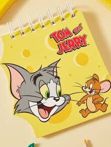 TOM & JERRY X SHEIN 可愛螺旋筆記本，易於攜帶，60頁 - 貓和老鼠異形線圈本 - 查看 3