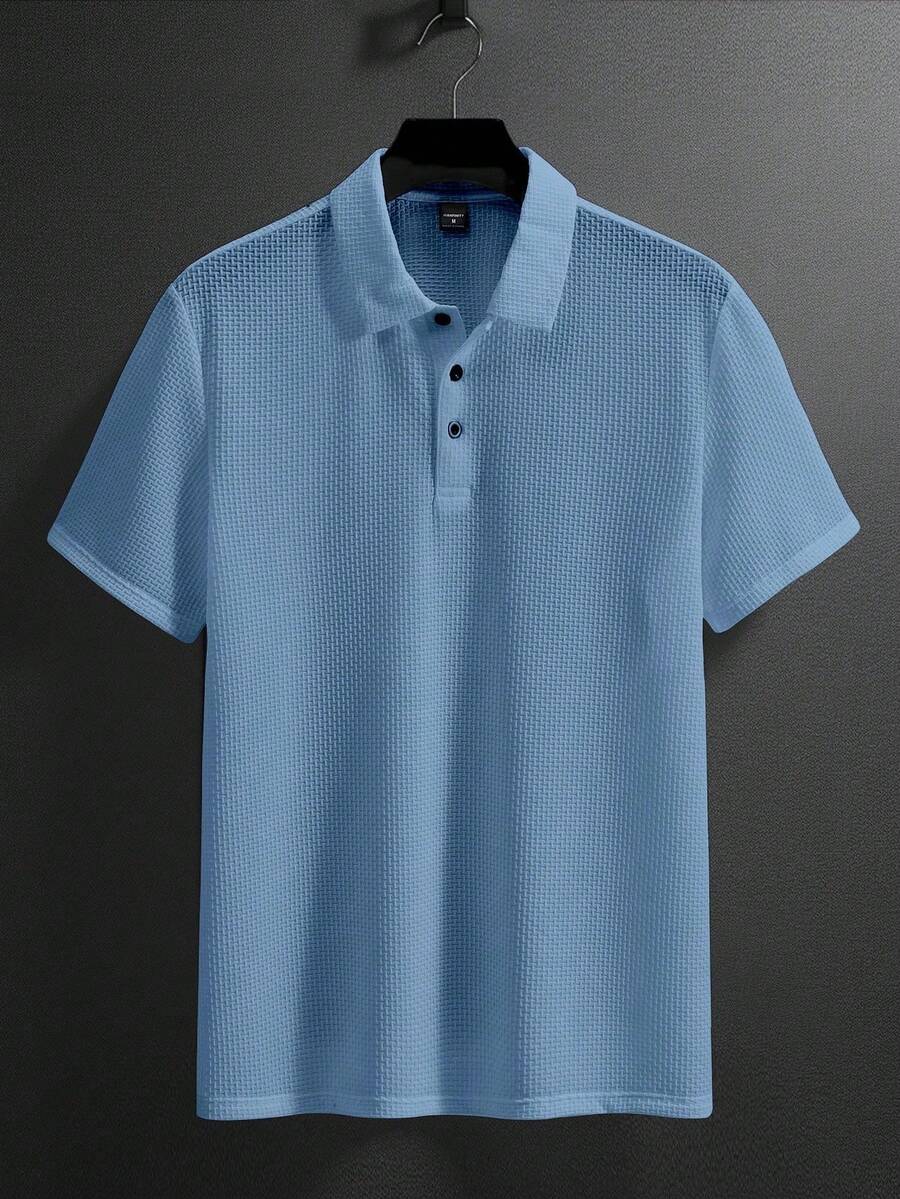 Manfinity Homme Herren Polo Shirt für den Sommer, für Golf - Blau - Übersicht 1