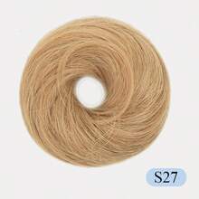 女用亂髮髻髮片，彈性髮圈快速造型方便日常使用，柔軟親膚，適合時尚髮髻，優雅女用捲髮甜甜圈髮片適合厚髮盤髮，慵懶蓬鬆流暢盤髮，豐盈可加熱造型 - 彩色 - 查看 27