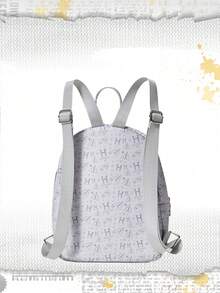 Harry Potter | ROMWE Harry Potter Retro Ladies Fashion Backpack, Lightweight Mini Durable Compact Backpack, Suitable For Back To School And Travel - Grey 1 - View 9
