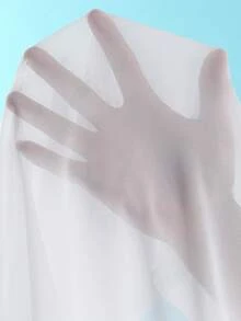 Bonvoyette-D 女款春夏純色抹胸3D花卉長裙三件式比基尼套裝 - 白色 - 查看 8