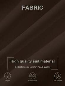 Rafferiza Minimalist French Style Solid Color Asymmetric Buckle Fitted Commuter Professional New Women Suit - Brown - View 3
