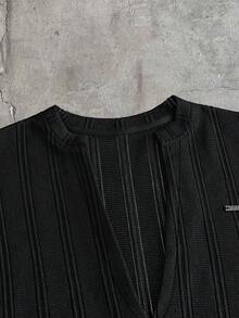 AXEPEAK Men's  Casual Versatile Daily Outing Top - Black - View 4