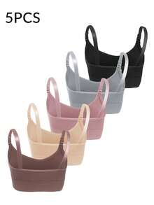 Moonlight&Mama Bra Menyusui Wanita 2026 Tanpa Jahitan Berkualitas Tinggi Tanpa Kawat Nyaman dengan Klip yang Dapat Dilepas 5pcs/Set - MultiWarna - View 3