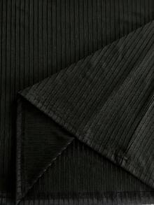 JOLTRO 男士休閒經典純色長袖 Polo 衫，黑色針織 Polo 衫，秋季正式款 - 黑色 - 查看 3