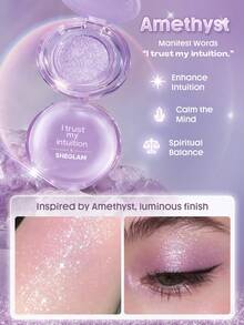 SHEGLAM Crystal Intentions Manifesting Glow Glitter Eyeshadow-Amethyst Brand Beauty Cosmetic Makeup For Women And Girls - Amethyst - View 4