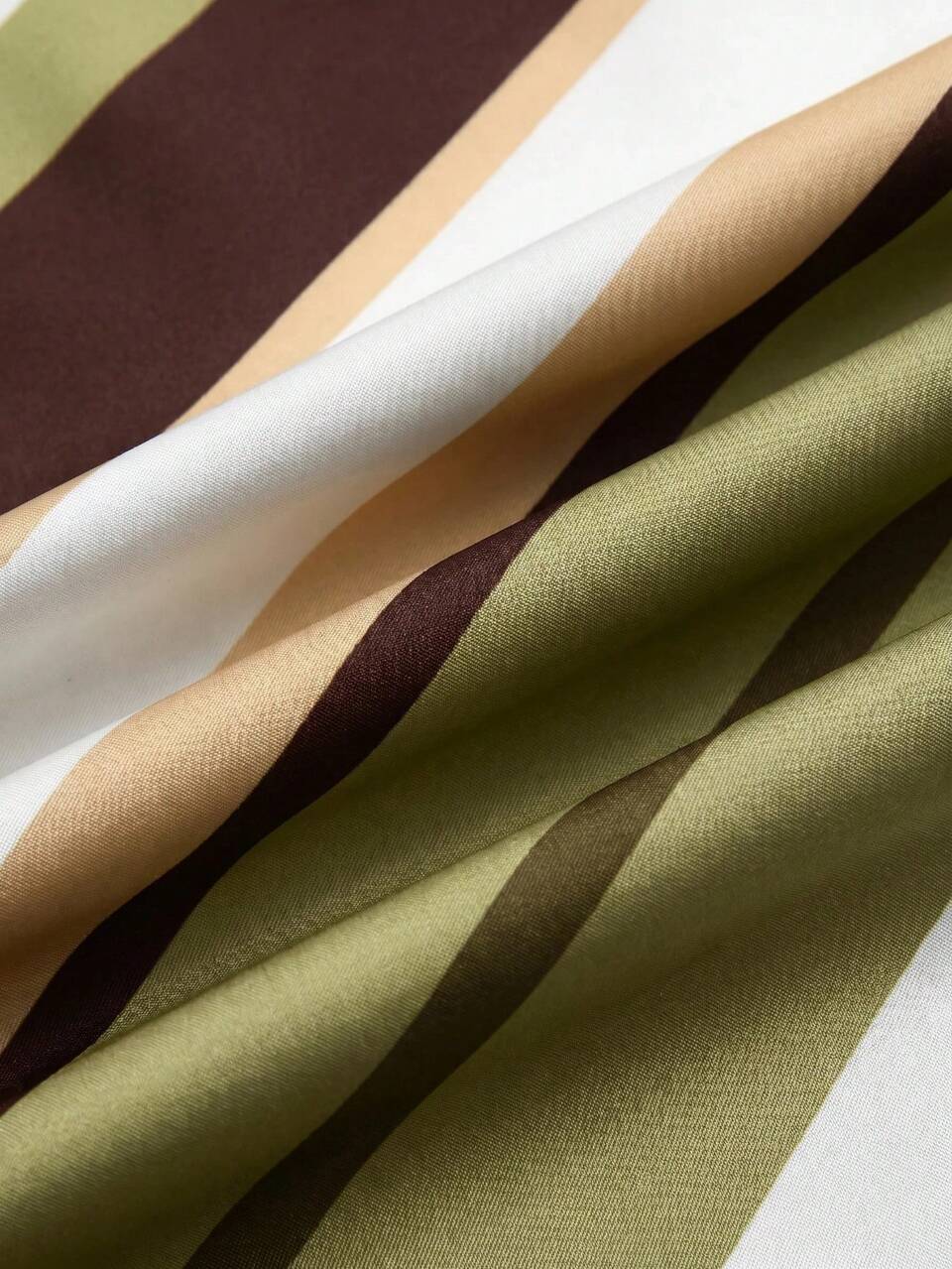 Green And Brown Mini Satin Skirt With Diagonal Stripes Summer Holiday Casual Work Skirt Going Out Skirt