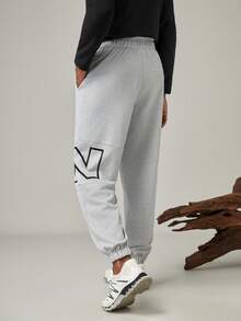 SHEIN In My Nature Quần thể thao đi bộ ngoài trời cho nam - Xám - Xem 2