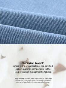 EMERY ROSE Plus Size Women Street Casual Comfortable Mid-Blue Non-Stretch Ruffle Hem Straight Leg Jeans - Light Wash - View 10