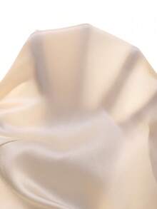 GlowEve CURVE 大码优雅法式奢华珍珠纽扣衬衫，雪纺泡泡袖设计，修饰身形，适合工作、约会和休闲穿着。 - 香檳色 - 查看 5