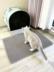 Large Cat Litter Mat, Designed To Effectively Prevent Cat Litter From Scattering And Leaking, Keeping Litter Contained. Non-Slip, Odor-Resistant, And Easy To Clean - The Ideal Protective Mat For Litter Boxes And Pet Supplies. Durable Cat Litter Mat. - Multicolor - View 6