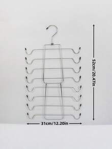 1 Pack Tank Top Hanger, Space-Saving Bra Hanger For Closet Organization Bag, Hanging Bra Organizer Vest, With 8/16 Hooks, Metal Closet Organizer And Storage, Small Space Solution - Silver - View 3