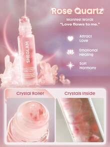 SHEGLAM Crystal Intentions Protection Mantra Roller Lip Oil-Rose Quartz - Rose Quartz - View 3