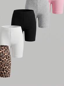 5 Sets Cute Girls Legging Fabric Machine Washable Smooth Skin Friendly Comfortable Fit - Multicolor - View 4