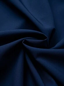 GlowEve CURVE 大码女士优雅纯色吊带露背A字连衣裙，适合夏季休闲度假 - 藏蓝色 - 查看 3