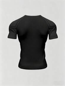 GymBeat T-shirt de sport à col rond et manches courtes pour hommes, salle de sport - Multicolore - Voir 2