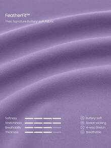 GLOWMODE 10吋 FeatherFit™ Flex 側口袋低衝擊瑜珈皮拉提日常單車短褲 - 淡紫色 - 查看 5