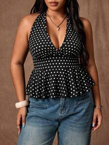 Rustia Tank Top Cami Berbahan Gelembung Ukuran Besar, Gaya Liburan Kasual, Nyaman, dan Imut - Hitam - View 3