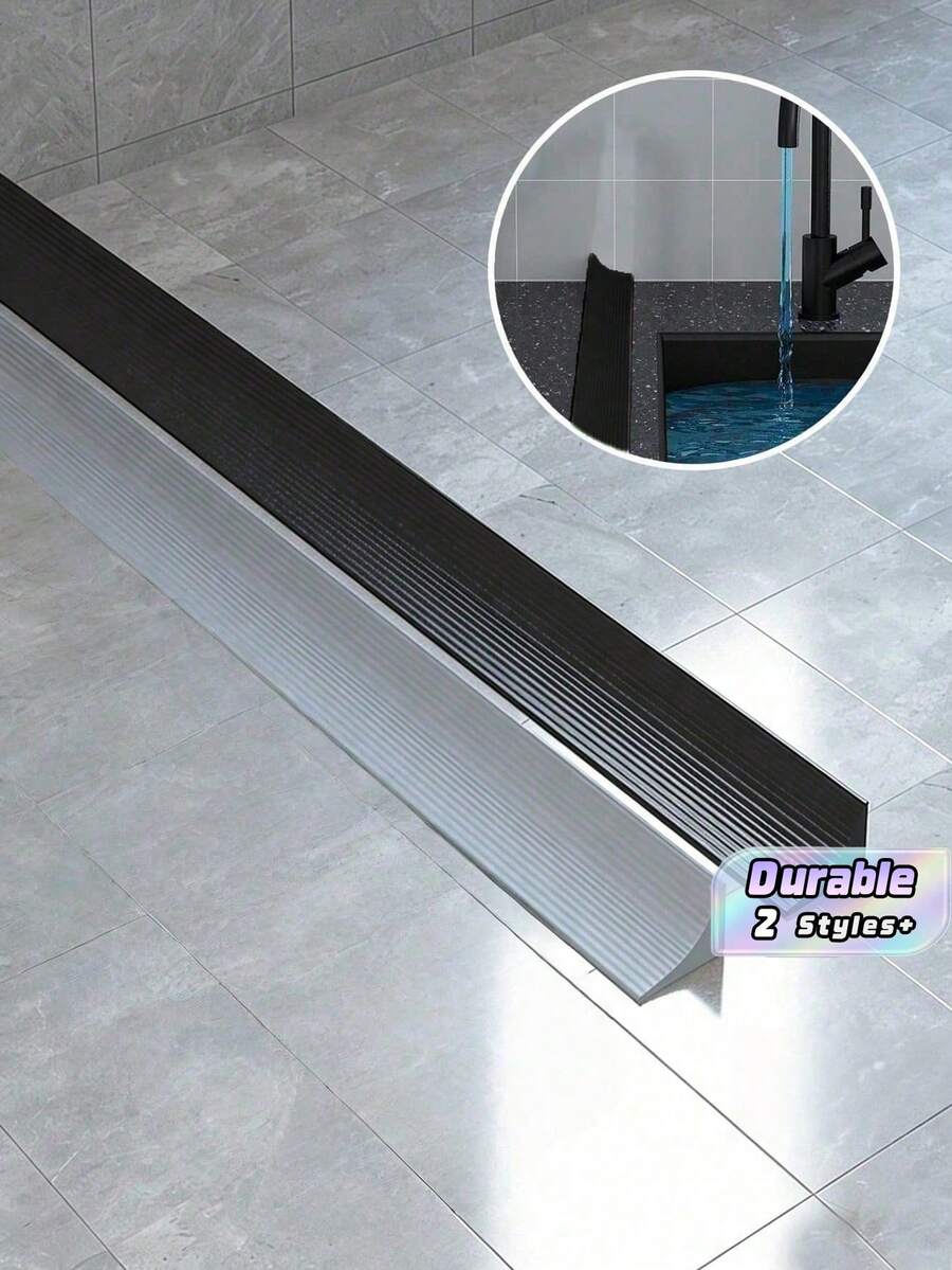 1個 矽膠自黏式廚房水槽邊緣擋水條,1m/2m 浴室洗臉台檯面擋水條,居家自黏式擋水條 - 彩色 - 查看 1